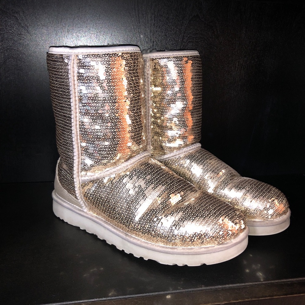 UGG Silver Sequin Boots